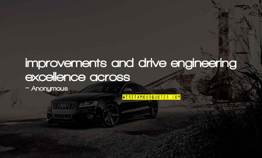 Gandakan Uang Quotes By Anonymous: improvements and drive engineering excellence across