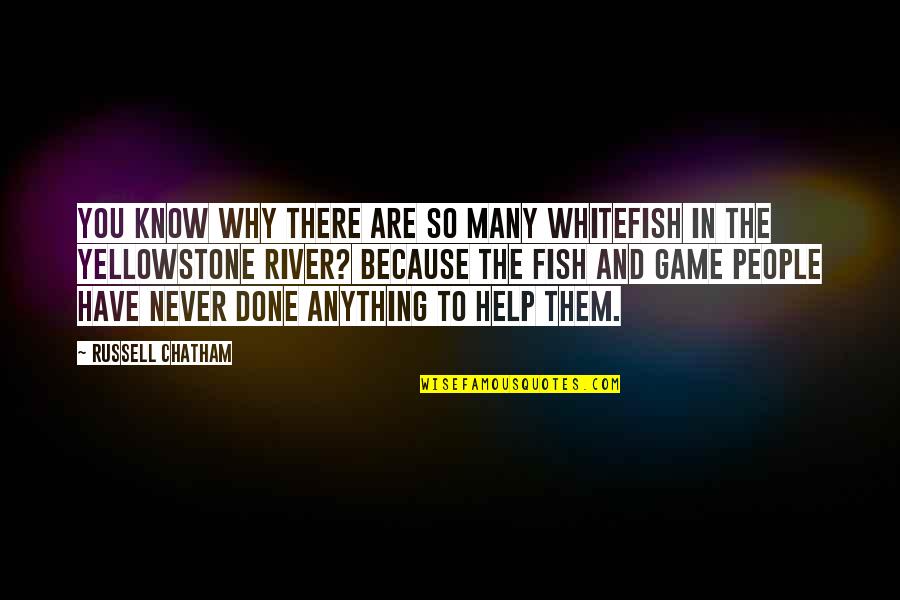 Gandalf Rohan Quote Quotes By Russell Chatham: You know why there are so many whitefish Gandalf Rohan Quote Quotes By Russell Chatham: You know why there are so many whitefish