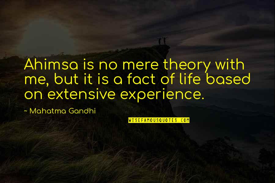 Gandhi Facts And Quotes By Mahatma Gandhi: Ahimsa is no mere theory with me, but Gandhi Facts And Quotes By Mahatma Gandhi: Ahimsa is no mere theory with me, but
