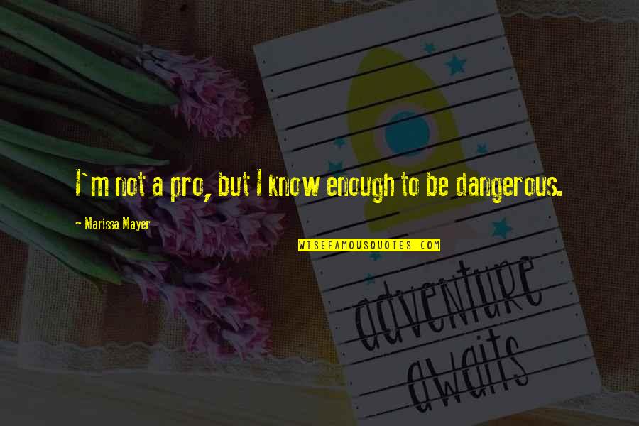 Gandjauto Quotes By Marissa Mayer: I'm not a pro, but I know enough Gandjauto Quotes By Marissa Mayer: I'm not a pro, but I know enough