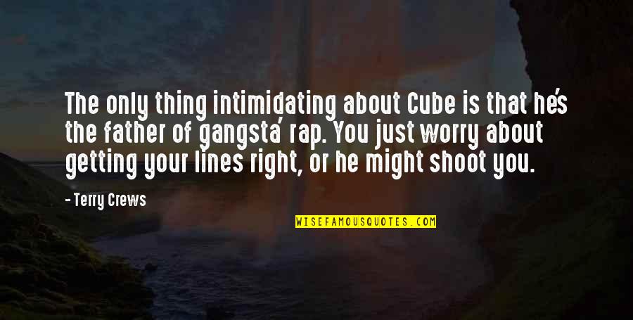 Gangsta's Quotes By Terry Crews: The only thing intimidating about Cube is that