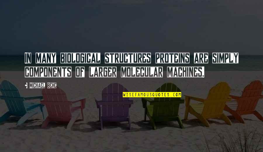 Gangster Life Quotes By Michael Behe: In many biological structures proteins are simply components