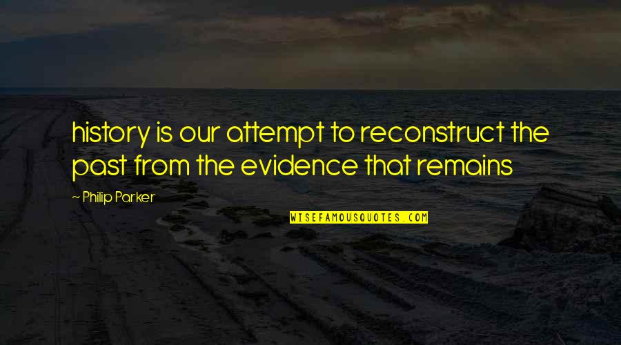 Gannascoli Sopranos Quotes By Philip Parker: history is our attempt to reconstruct the past