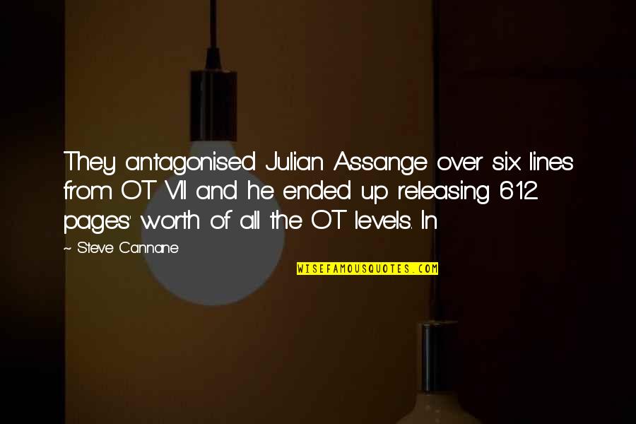 Ganoungs Quotes By Steve Cannane: They antagonised Julian Assange over six lines from