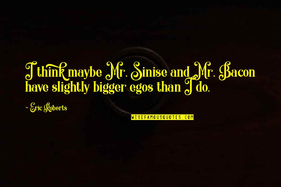 Gansert Style Quotes By Eric Roberts: I think maybe Mr. Sinise and Mr. Bacon