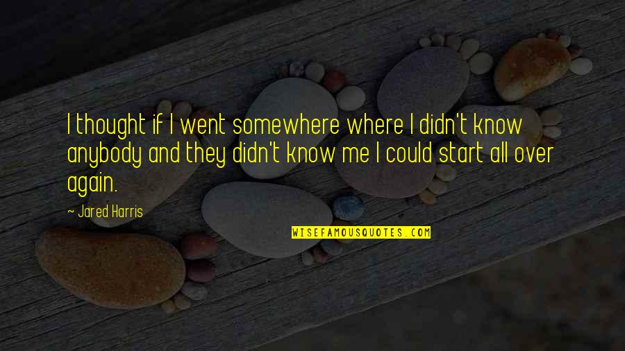 Gansey Nation Quotes By Jared Harris: I thought if I went somewhere where I
