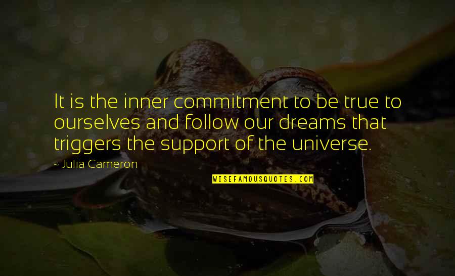 Ganzel Actress Quotes By Julia Cameron: It is the inner commitment to be true