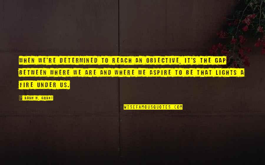 Gap Quotes By Adam M. Grant: When we're determined to reach an objective, it's