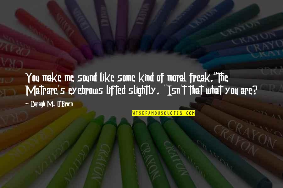 Garavaglia St Quotes By Caragh M. O'Brien: You make me sound like some kind of Garavaglia St Quotes By Caragh M. O'Brien: You make me sound like some kind of