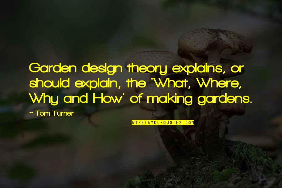 Garden Design Quotes By Tom Turner: Garden design theory explains, or should explain, the