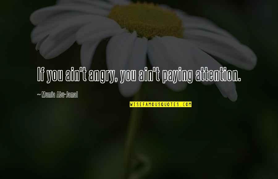 Garden Makeover Quotes By Mumia Abu-Jamal: If you ain't angry, you ain't paying attention.