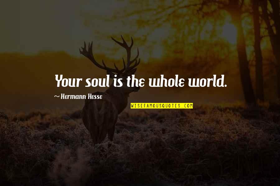 Garegin Papoian Quotes By Hermann Hesse: Your soul is the whole world.