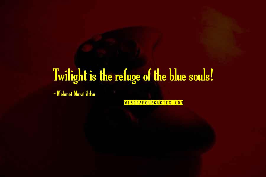 Garfield And Odie Quotes By Mehmet Murat Ildan: Twilight is the refuge of the blue souls!