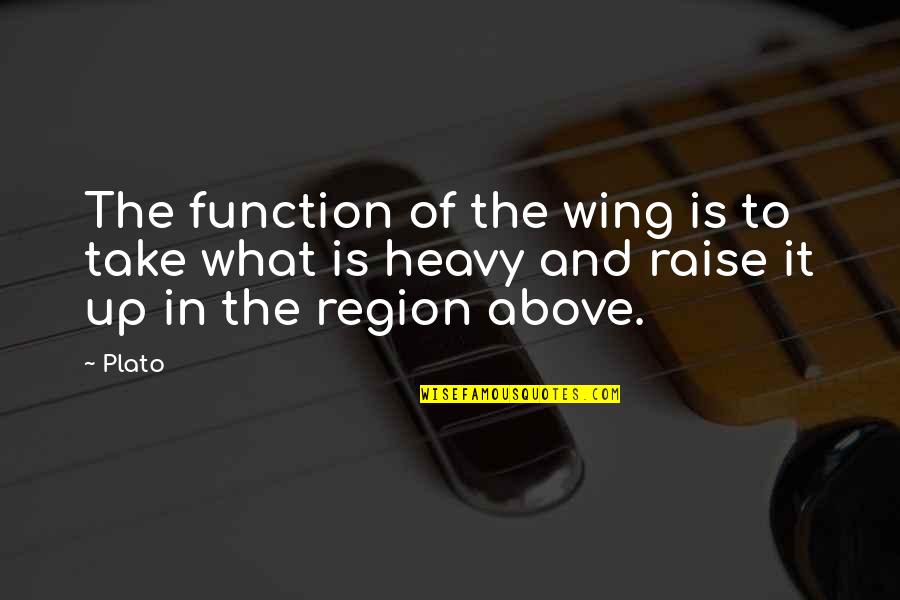 Garfunkel Bridge Quotes By Plato: The function of the wing is to take