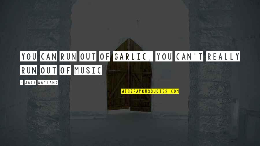 Garlic Quotes By Jace Wayland: You can run out of garlic, you can't