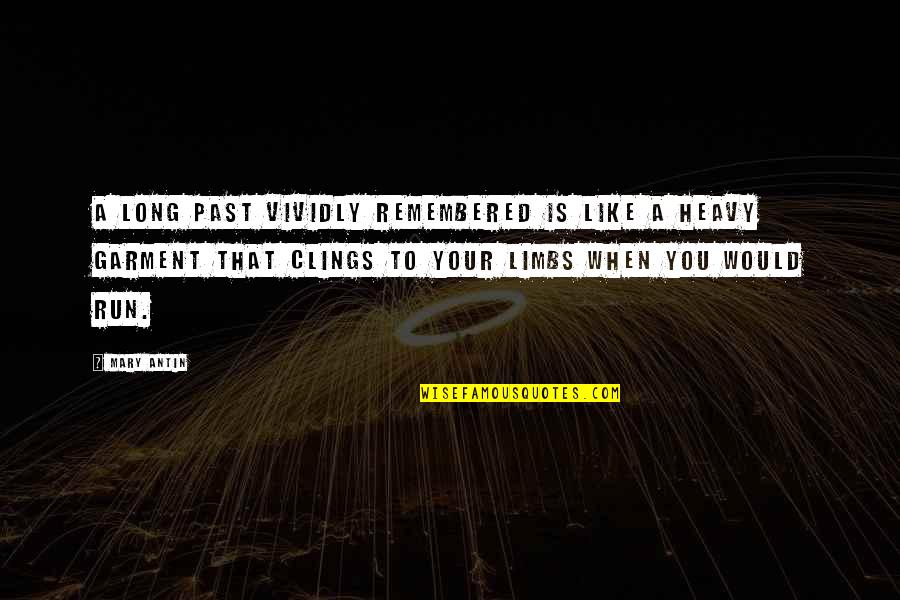 Garment Quotes By Mary Antin: A long past vividly remembered is like a