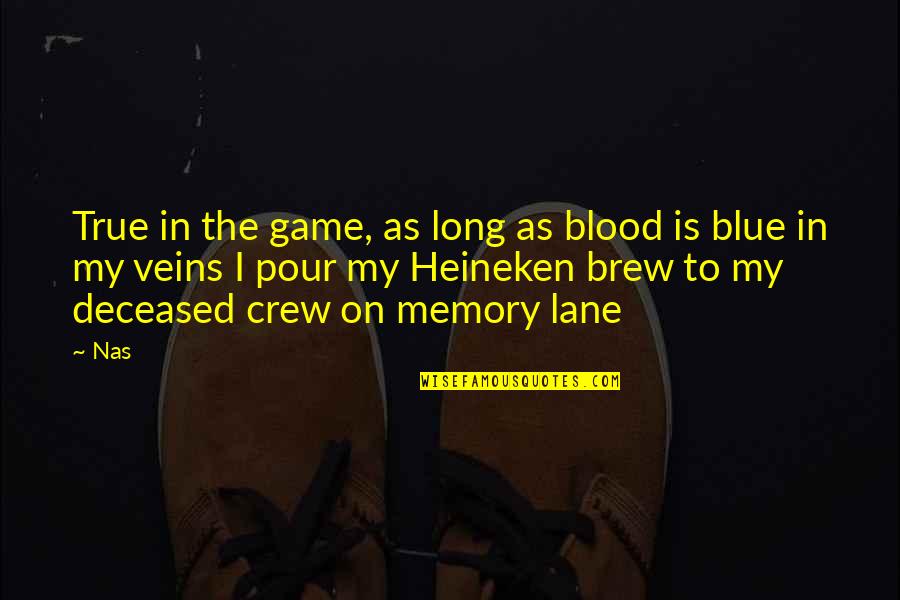 Garota Mimada Quotes By Nas: True in the game, as long as blood
