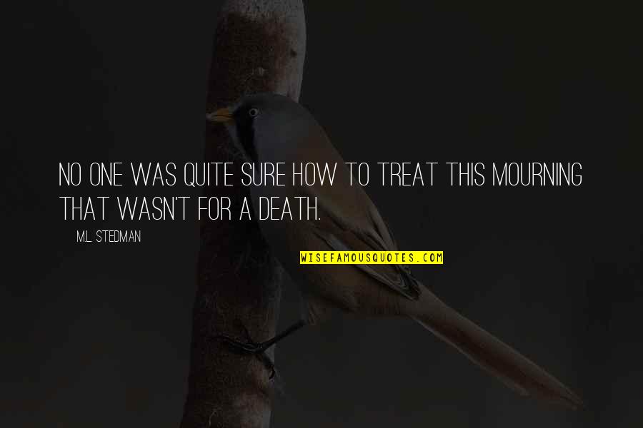 Garrulity And Dementia Quotes By M.L. Stedman: No one was quite sure how to treat