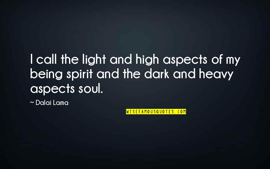Garrulus Quotes By Dalai Lama: I call the light and high aspects of