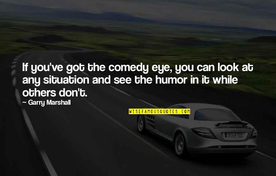 Garry Marshall Quotes By Garry Marshall: If you've got the comedy eye, you can Garry Marshall Quotes By Garry Marshall: If you've got the comedy eye, you can