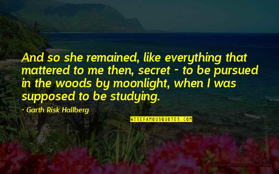 Garth Risk Quotes By Garth Risk Hallberg: And so she remained, like everything that mattered Garth Risk Quotes By Garth Risk Hallberg: And so she remained, like everything that mattered