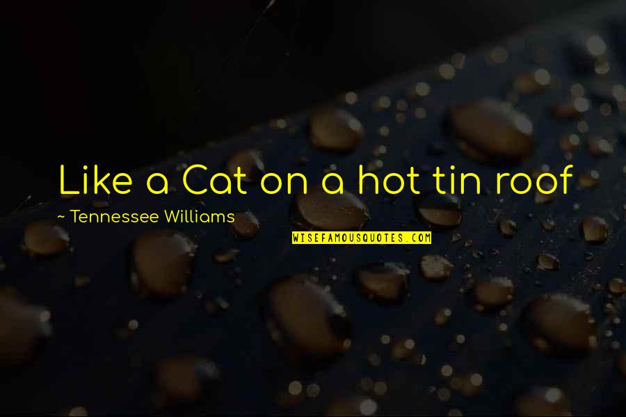 Gary Demar Quotes By Tennessee Williams: Like a Cat on a hot tin roof