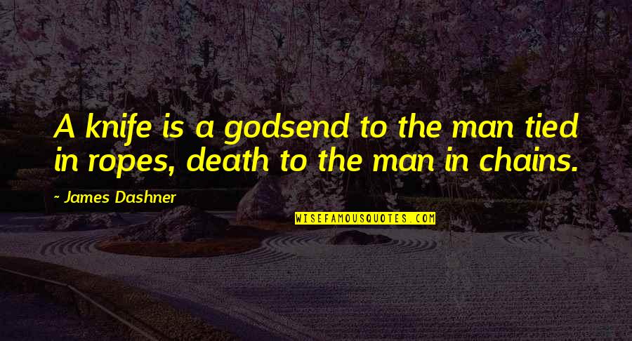 Gary Lutz Quotes By James Dashner: A knife is a godsend to the man