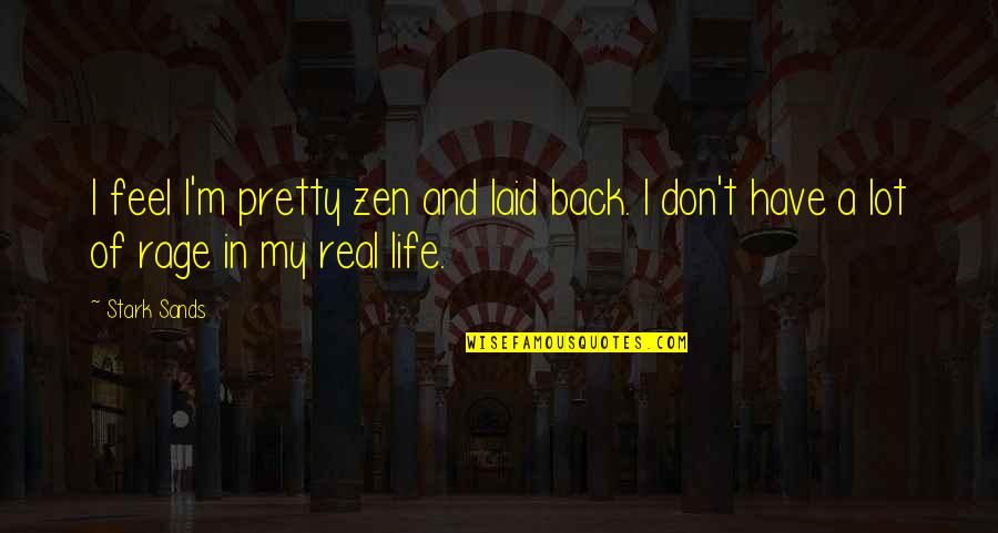 Gary Salyer Quotes By Stark Sands: I feel I'm pretty zen and laid back.