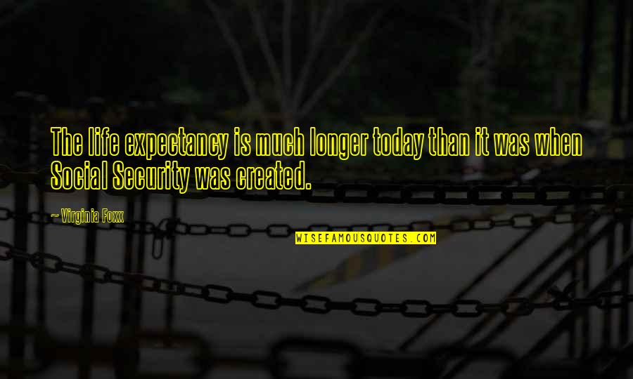 Garys Auto Body Quotes By Virginia Foxx: The life expectancy is much longer today than