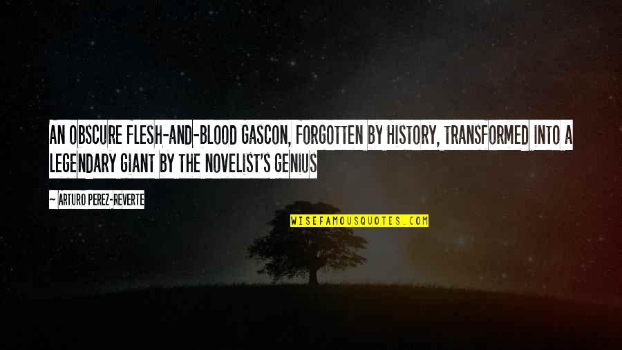 Gascon Quotes By Arturo Perez-Reverte: An obscure flesh-and-blood Gascon, forgotten by History, transformed