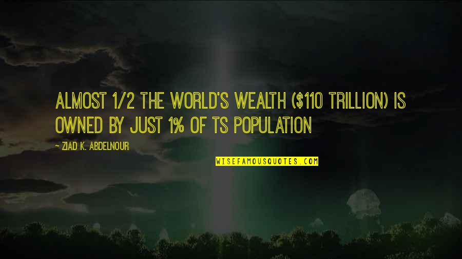 Gashing Quotes By Ziad K. Abdelnour: Almost 1/2 the world's wealth ($110 trillion) is Gashing Quotes By Ziad K. Abdelnour: Almost 1/2 the world's wealth ($110 trillion) is
