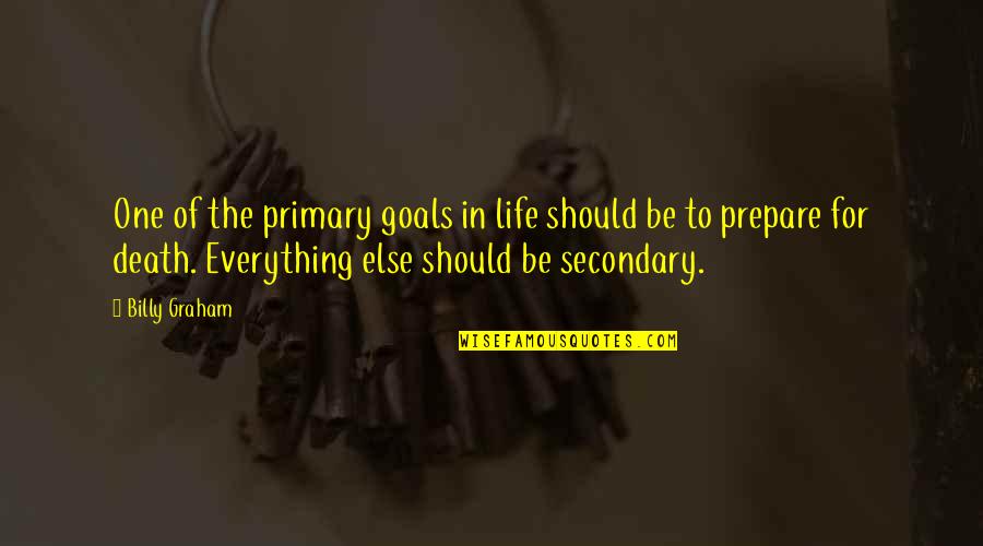 Gaskets Unlimited Quotes By Billy Graham: One of the primary goals in life should Gaskets Unlimited Quotes By Billy Graham: One of the primary goals in life should