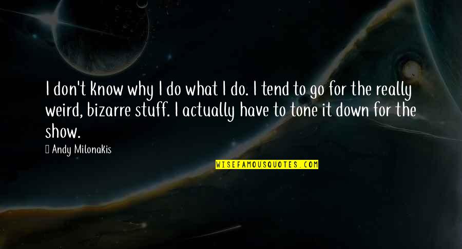 Gaslighting At Work Quotes By Andy Milonakis: I don't know why I do what I