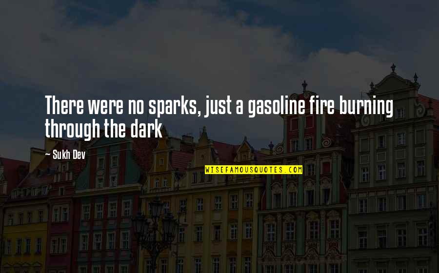 Gasoline's Quotes By Sukh Dev: There were no sparks, just a gasoline fire