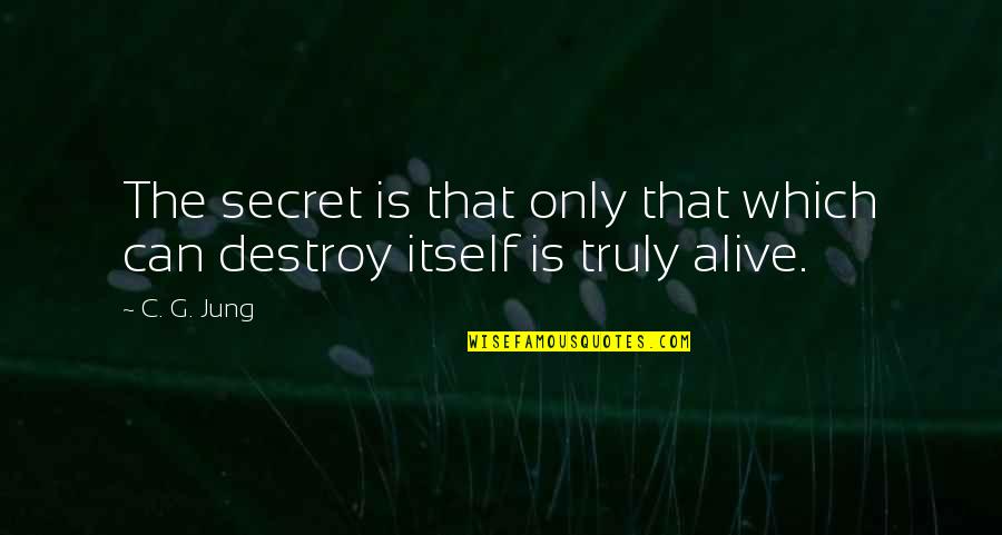 Gassiev Vs Dawejko Quotes By C. G. Jung: The secret is that only that which can