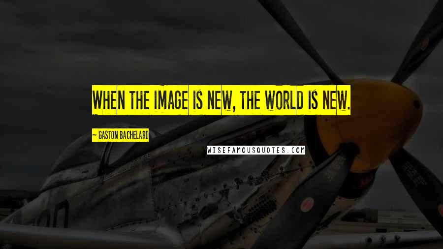 Gaston Bachelard quotes: When the image is new, the world is new.