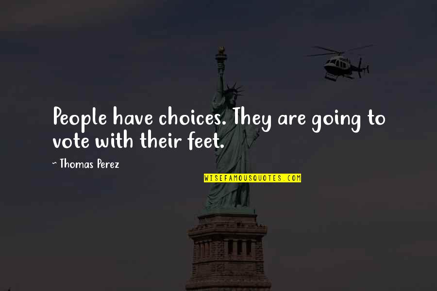 Gaston Lachaise Quotes By Thomas Perez: People have choices. They are going to vote