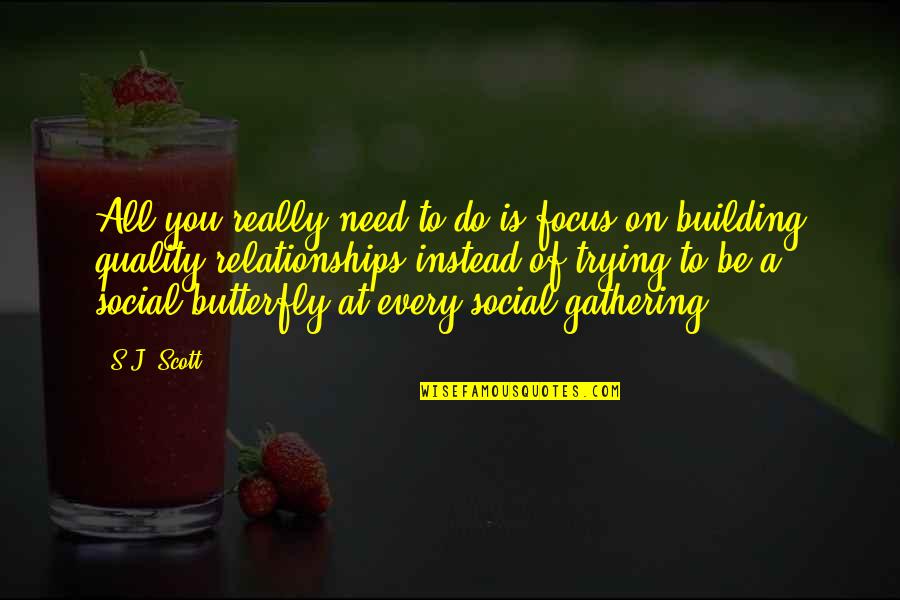 Gathering Quotes By S.J. Scott: All you really need to do is focus