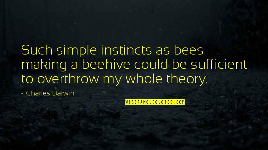 Gathering Together Quotes By Charles Darwin: Such simple instincts as bees making a beehive