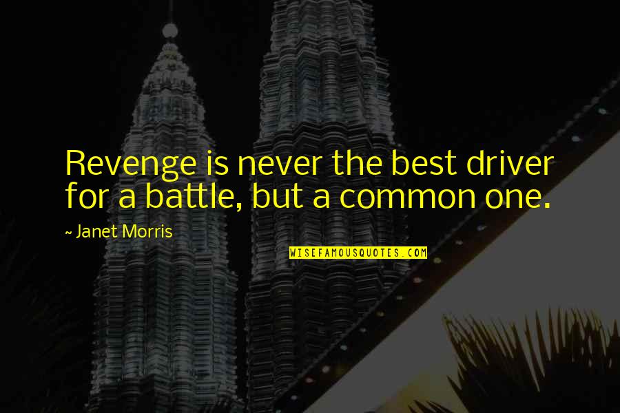 Gatsby Being A Good Person Quotes By Janet Morris: Revenge is never the best driver for a