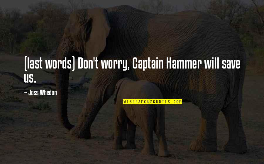 Gatsby From The Great Gatsby With Page Numbers Quotes By Joss Whedon: (last words) Don't worry, Captain Hammer will save Gatsby From The Great Gatsby With Page Numbers Quotes By Joss Whedon: (last words) Don't worry, Captain Hammer will save