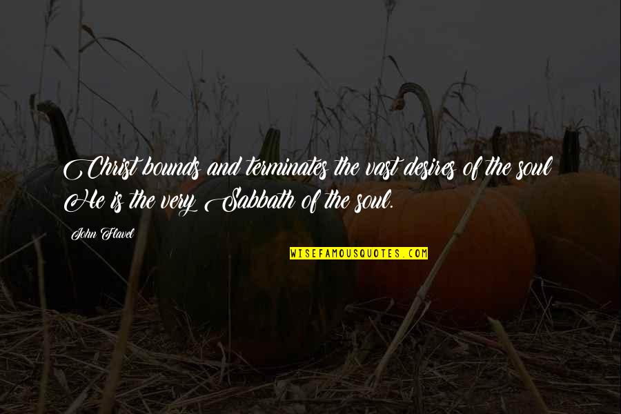 Gattermann Reaction Quotes By John Flavel: Christ bounds and terminates the vast desires of