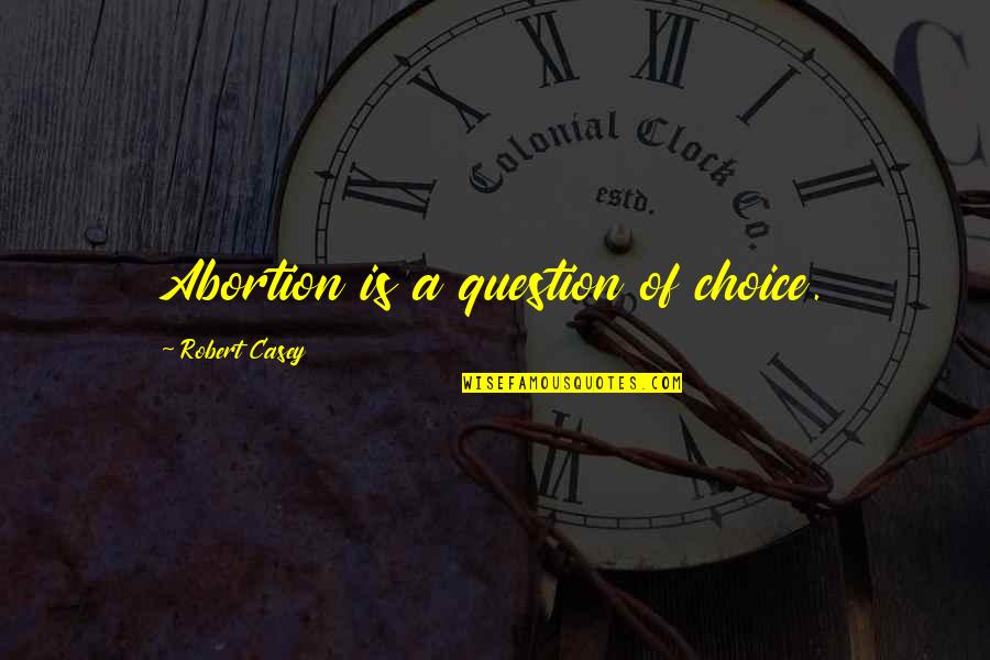 Gaudry 1892 Quotes By Robert Casey: Abortion is a question of choice.