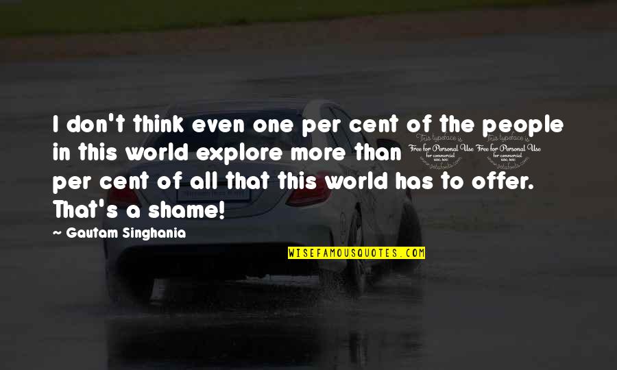 Gautam Quotes By Gautam Singhania: I don't think even one per cent of Gautam Quotes By Gautam Singhania: I don't think even one per cent of