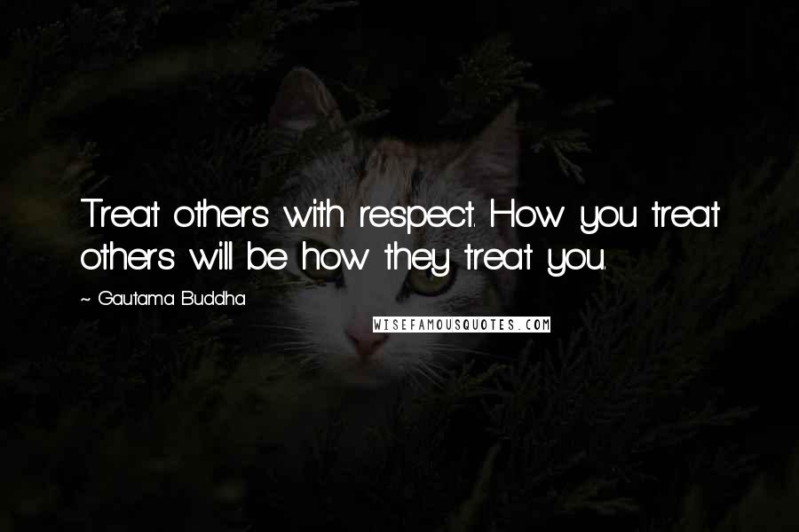 Gautama Buddha quotes: Treat others with respect. How you treat others will be how they treat you.