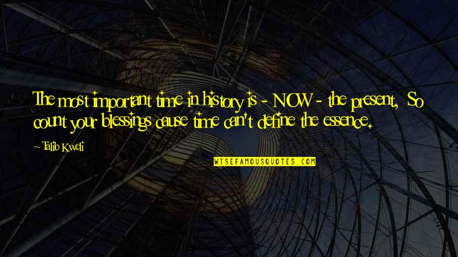 Gavilanes De Matamoros Quotes By Talib Kweli: The most important time in history is - Gavilanes De Matamoros Quotes By Talib Kweli: The most important time in history is -