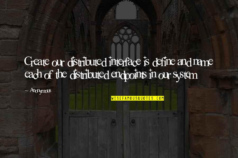 Gavin Darklighter Quotes By Anonymous: Create our distributed interface is define and name Gavin Darklighter Quotes By Anonymous: Create our distributed interface is define and name