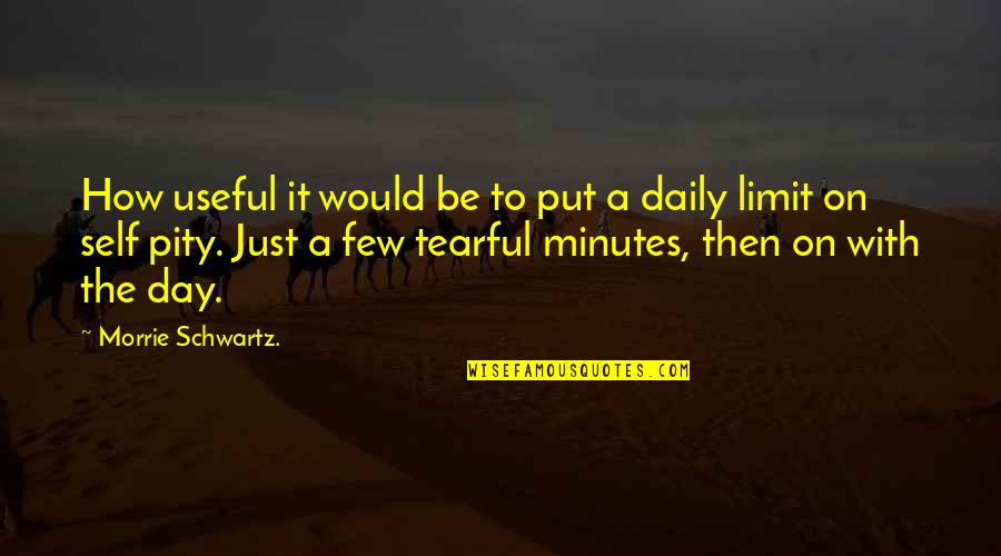 Gavrilis Photography Quotes By Morrie Schwartz.: How useful it would be to put a Gavrilis Photography Quotes By Morrie Schwartz.: How useful it would be to put a