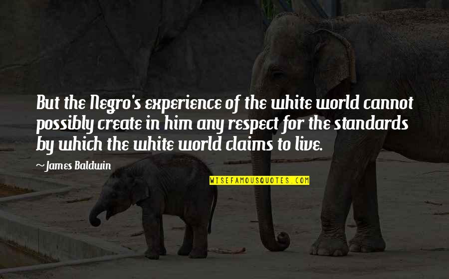 Gaweda Usa Quotes By James Baldwin: But the Negro's experience of the white world Gaweda Usa Quotes By James Baldwin: But the Negro's experience of the white world
