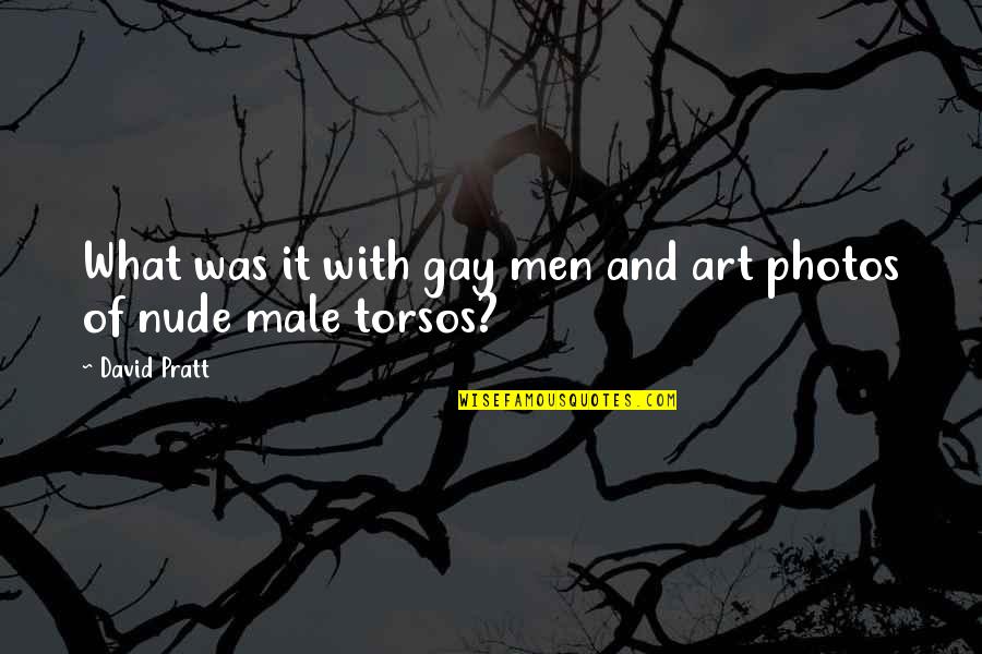 Gay Art Quotes By David Pratt: What was it with gay men and art